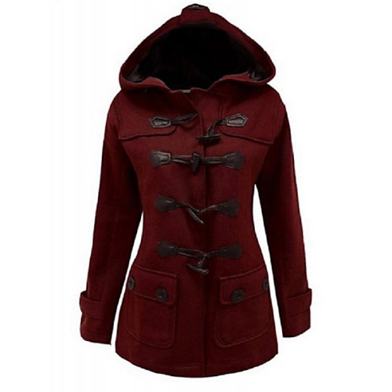 Women's Vintage Coat,Solid Hooded Long Sleeve Wint...