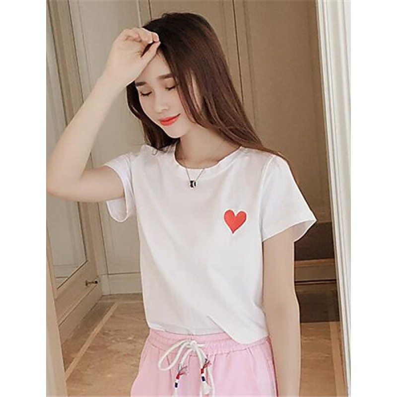 Women's Casual/Daily Simple Summer / Fall T-shirt,...