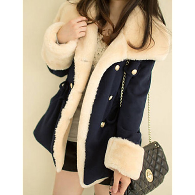 Winter Women's Solid Color Multi-color Coats &...