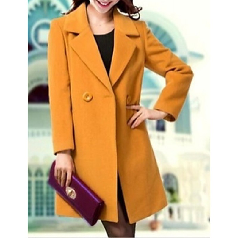 Women's Plus Size Coat,Solid Asymmetrical Long Sle...