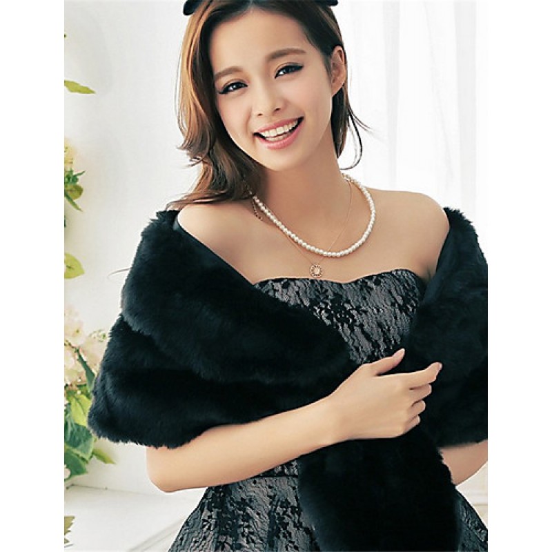 Ms fashion for autumn/winter warm imitation fur shawl Ma3 jia3 butterfly unlined upper garment