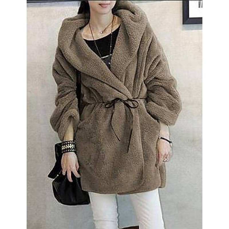 Winter Women's Solid Color Multi-color Coats &...